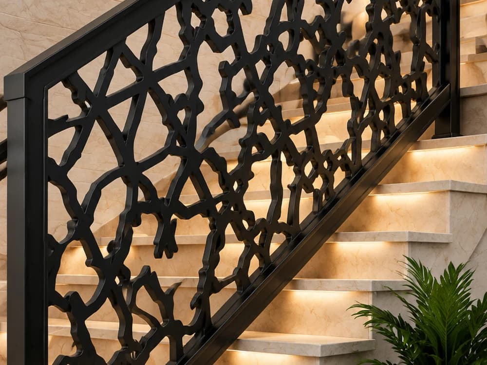 ألواح درابزين من الصلب المقطوع بالليزر